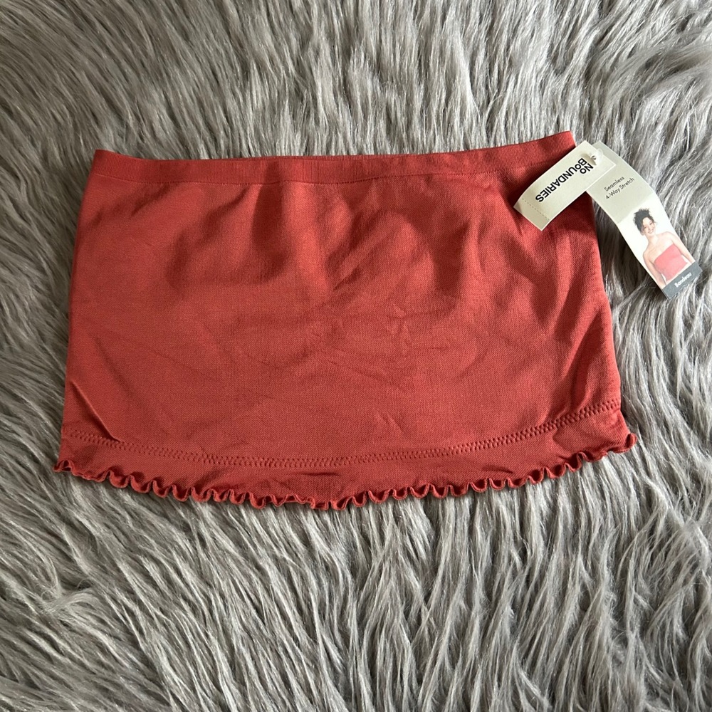 No Boundaries Seamless Wirefree Bandeau Womens Size Large Strapless Wireless Bra